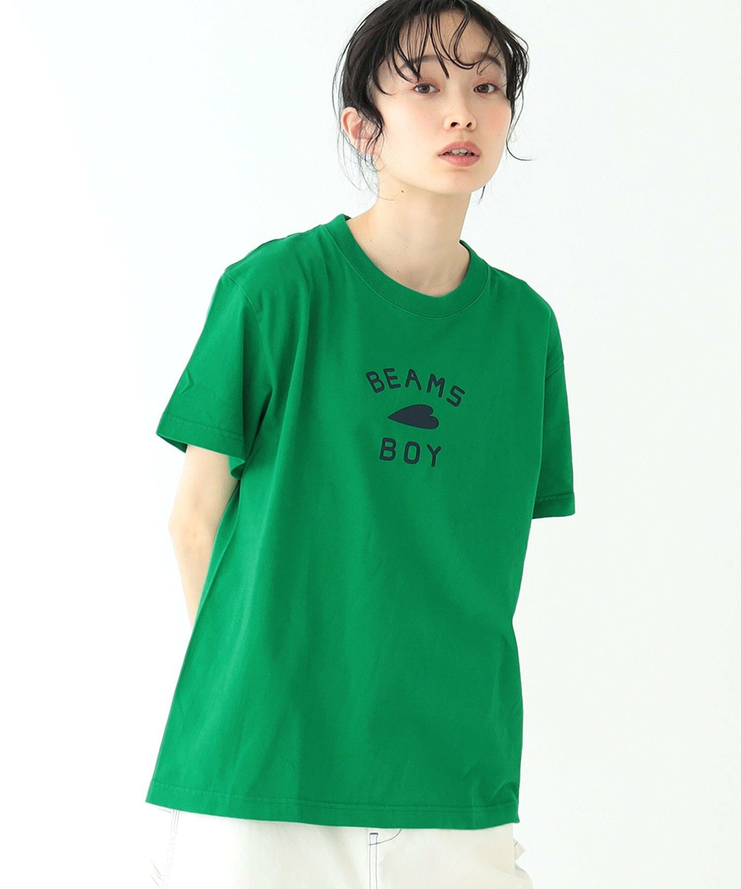 【受注生産商品】BEAMS BOY / HEART ロゴ Tシャツ